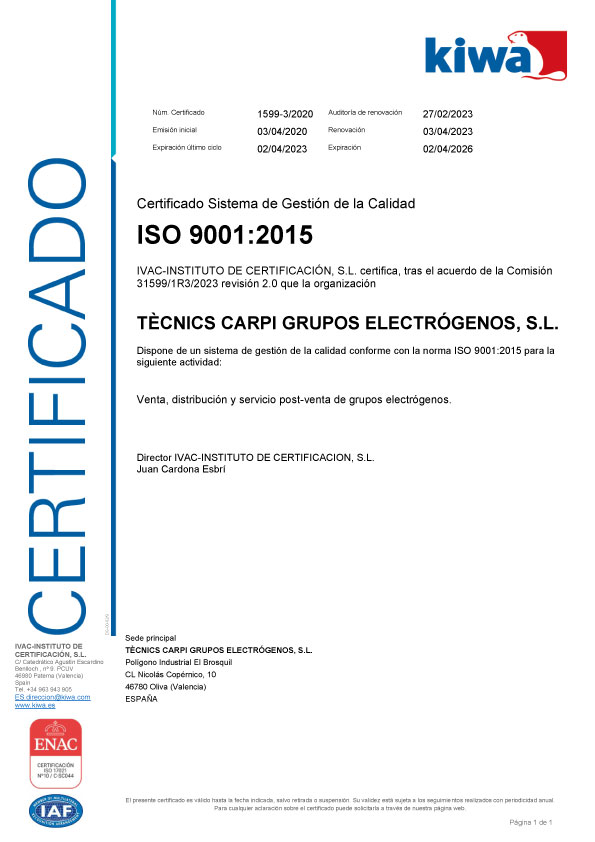 Certificado ISO